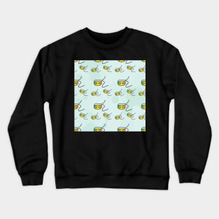 Green Yellow Orange masks pattern Crewneck Sweatshirt